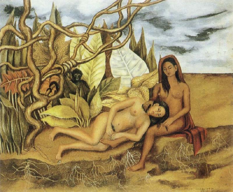Frida Kahlo Two female nude in the jungle oil painting image